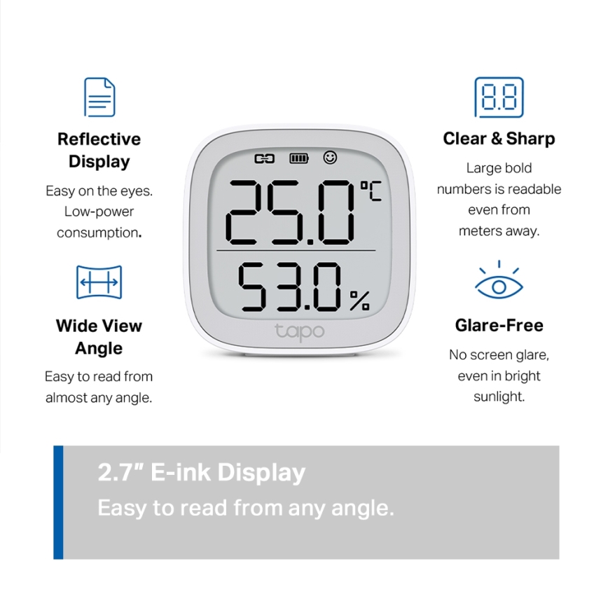 TP-Link - Sonde connectée de température et d'humidité 2xAAA Wi-Fi
