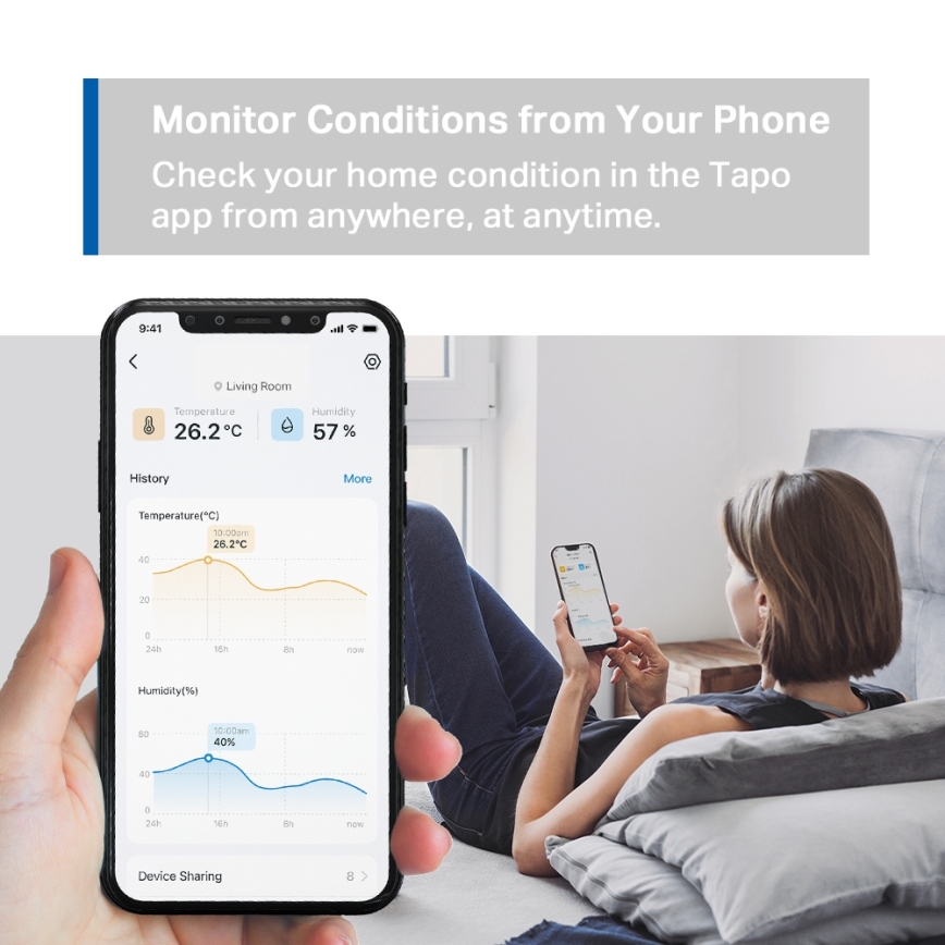 TP-Link - Sonde connectée de température et d'humidité 2xAAA Wi-Fi