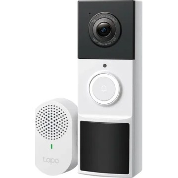 TP-Link - Sonnette vidéo intelligente avec capteur 2K 6400 mAh IP65 Wi-Fi