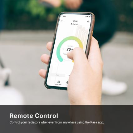 TP-Link - Tête thermostatique intelligente Tuya avec écran LCD, alimentée par 2xAA