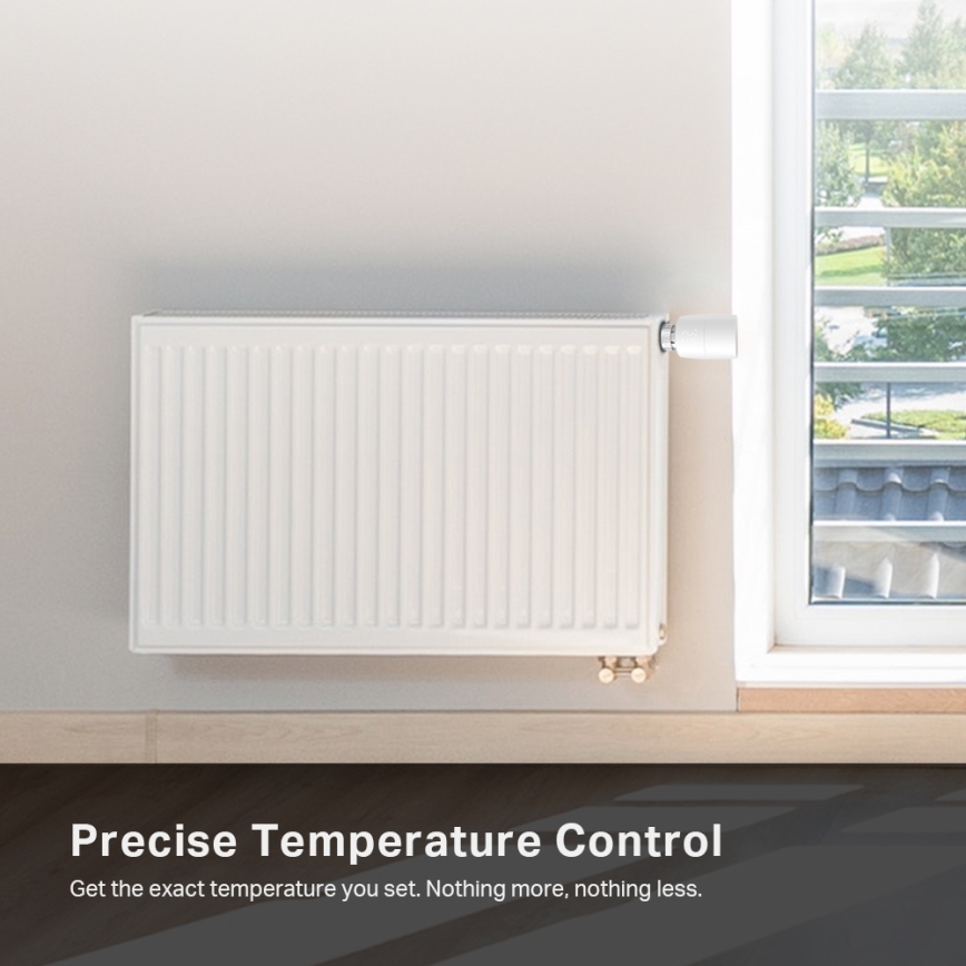 TP-Link - Tête thermostatique intelligente Tuya avec écran LCD, alimentée par 2xAA