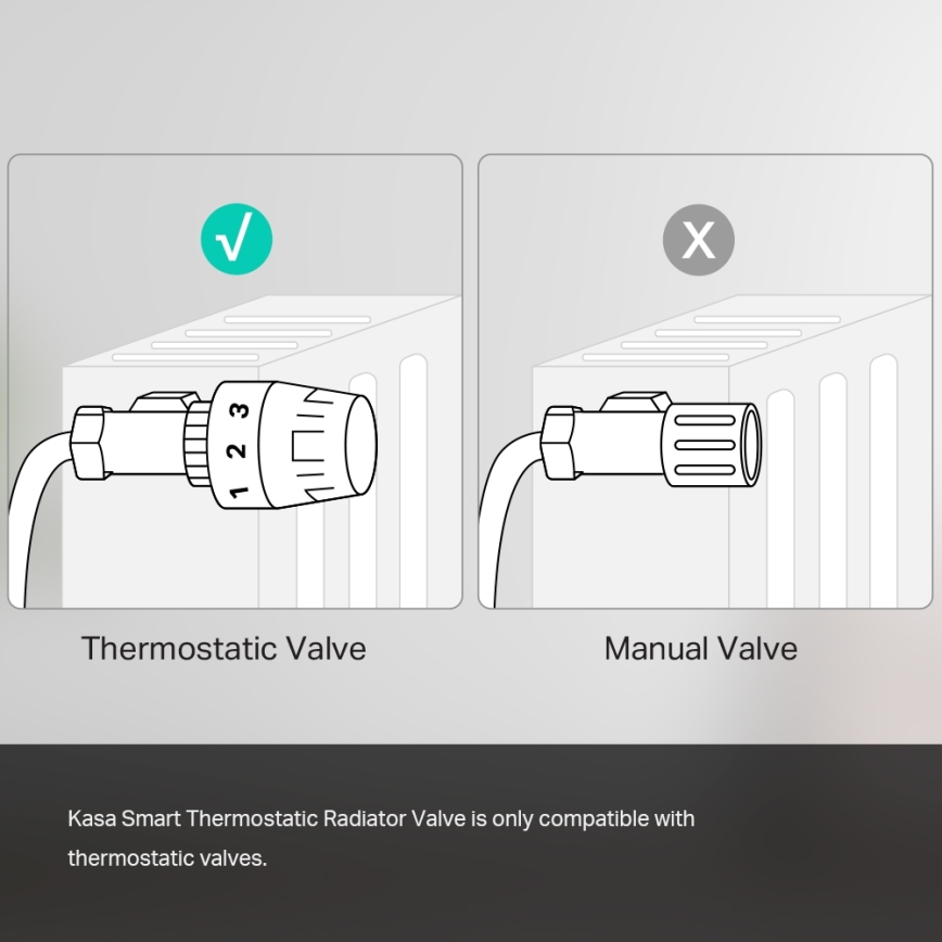 TP-Link - Tête thermostatique intelligente Tuya avec écran LCD, alimentée par 2xAA