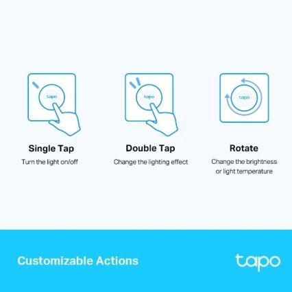 TP-Link - Variateur tactile intelligent 1xCR2032 Wi-Fi