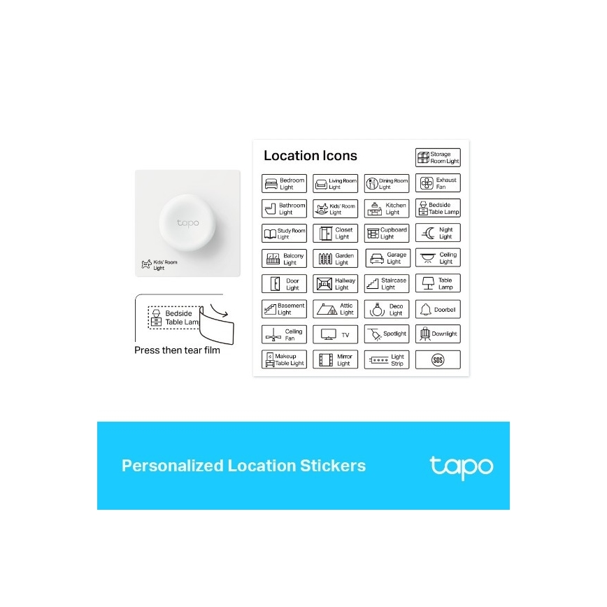 TP-Link - Variateur tactile intelligent 1xCR2032 Wi-Fi