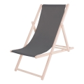 Transat de jardin anthracite/hêtre