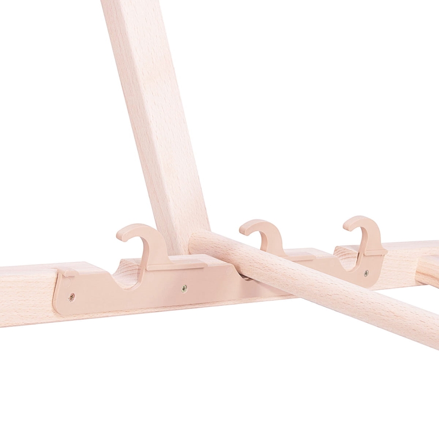 Transat de jardin rouge/hêtre