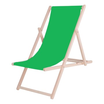 Transat de jardin vert/hêtre