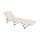 Transat pliant et inclinable SUNO 56x190 cm, coloris crème