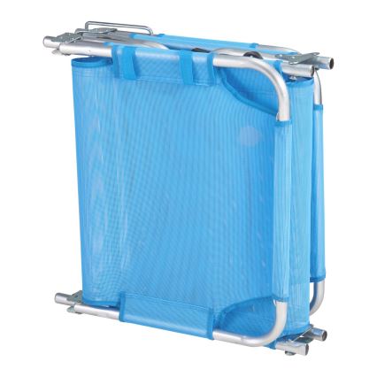 Transat pliant et réglable SUNO 56x190 cm bleu
