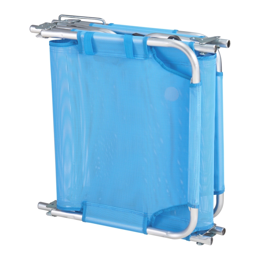 Transat pliant et réglable SUNO 56x190 cm bleu