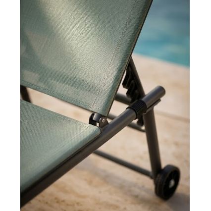 Transat réglable TERA 57x185 cm vert