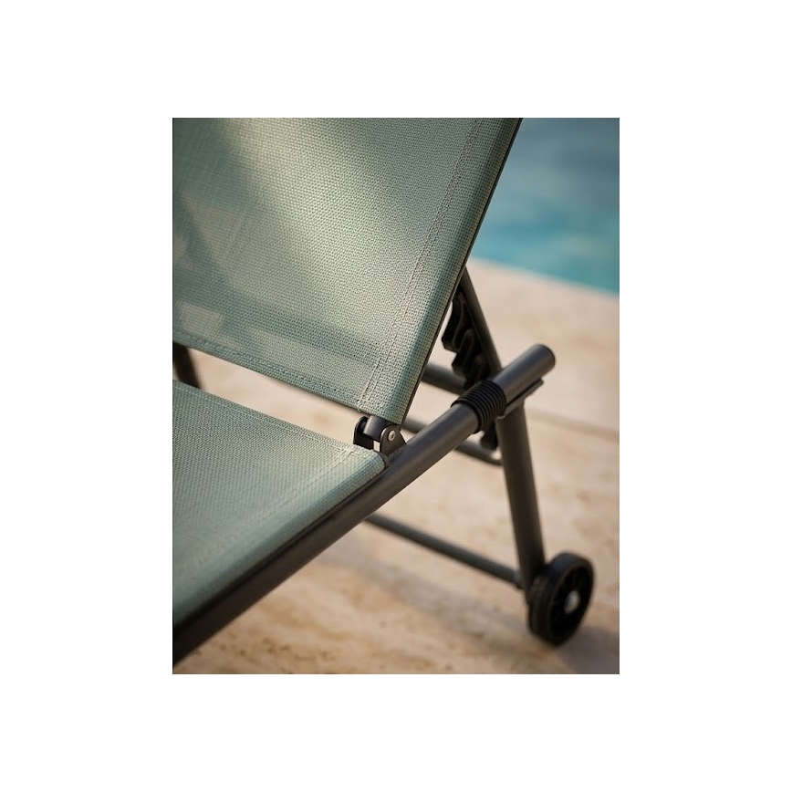 Transat réglable TERA 57x185 cm vert