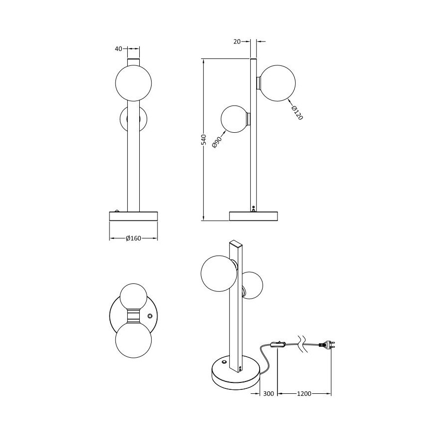 Trio - Lampe de table LED RVB à intensité variable DICAPO 2xLED/3W/230V 3000-5000K Wi-Fi + télécommande