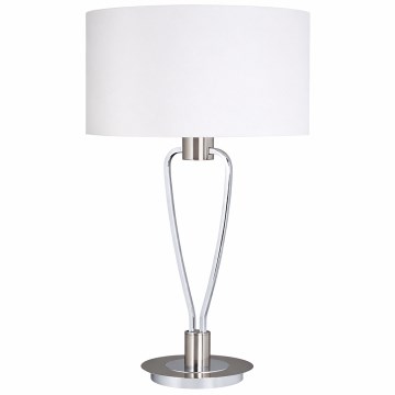 Trio - Lampe de table PARIS 1xE27/60W/230V blanche/chrome brillant