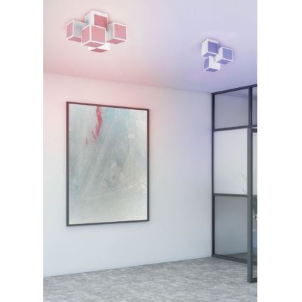 Trio - Lustre monté en surface LED RVBW à intensité variable OSCAR 5xLED/7W/230V 3000-6000K Wi-Fi + télécommande