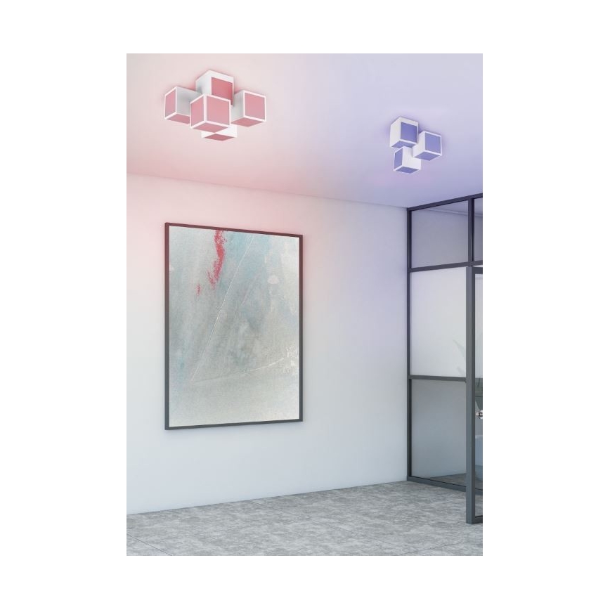 Trio - Lustre monté en surface LED RVBW à intensité variable OSCAR 5xLED/7W/230V 3000-6000K Wi-Fi + télécommande