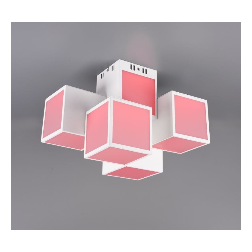 Trio - Lustre monté en surface LED RVBW à intensité variable OSCAR 5xLED/7W/230V 3000-6000K Wi-Fi + télécommande