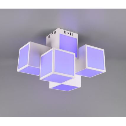 Trio - Lustre monté en surface LED RVBW à intensité variable OSCAR 5xLED/7W/230V 3000-6000K Wi-Fi + télécommande
