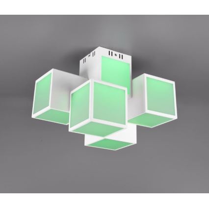 Trio - Lustre monté en surface LED RVBW à intensité variable OSCAR 5xLED/7W/230V 3000-6000K Wi-Fi + télécommande