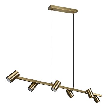 Trio - Lustre suspendu sur câble MARLEY 6xGU10/35W/230V, laiton
