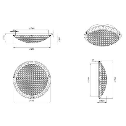 Trio - Plafonnier LED à intensité variable MOSAIQUE LED/20W/230V