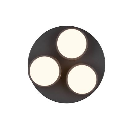 Trio - Plafonnier LED dimmable FRANKLIN 3xLED/8,5 W/230 V 3000 K Ø 35 cm noir