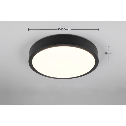 Trio - Plafonnier LED dimmable ISEO LED/24W/230V 3000K Ø 40 cm noir