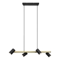 Trio - Suspension sur câble MARLEY 4xGU10/35W/230V noir/doré