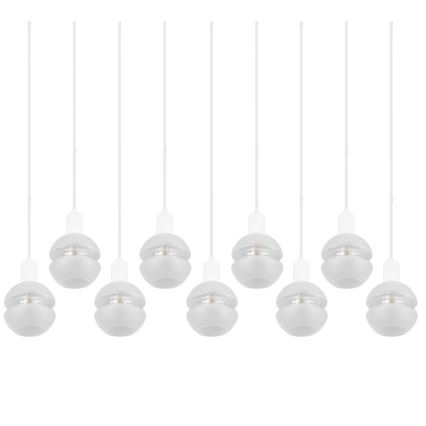 Trio - Suspension sur câble MELA 9xE14/25W/230V blanche