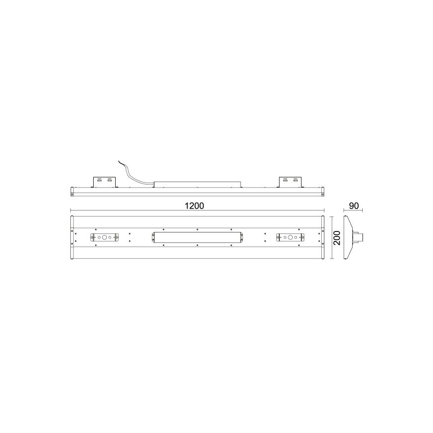 Tube fluorescent High Bay LED/120W/230V 5000K 120 cm