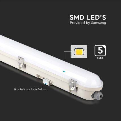 Tube fluorescent industriel avec module d'urgence EMERGENCY LED/48W/230V 6500K 150cm IP65