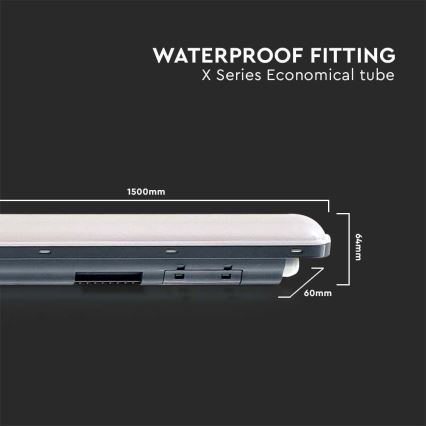 Tube fluorescent industriel X-SERIES LED/48W/230V 6500 K 150 cm IP65