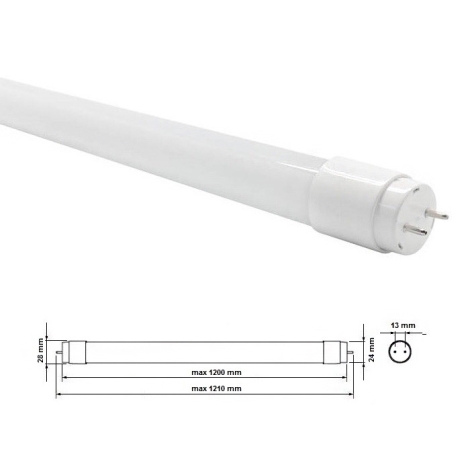 Tube fluorescent LED G13/18W/230V T8 3600-4800K 120 cm