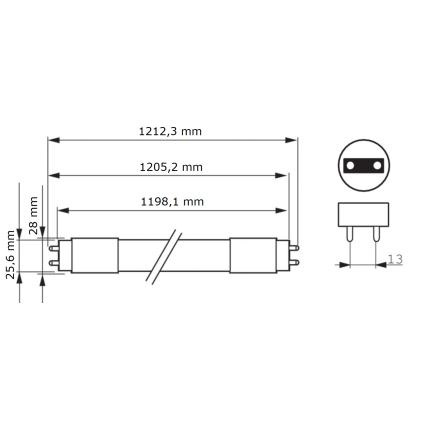 Tube fluorescent LED Philips MASTER T8 G13/16W/80V 6500K 120 cm