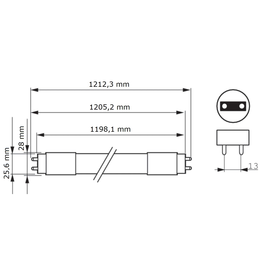 Tube fluorescent LED Philips MASTER T8 G13/16W/80V 6500K 120 cm