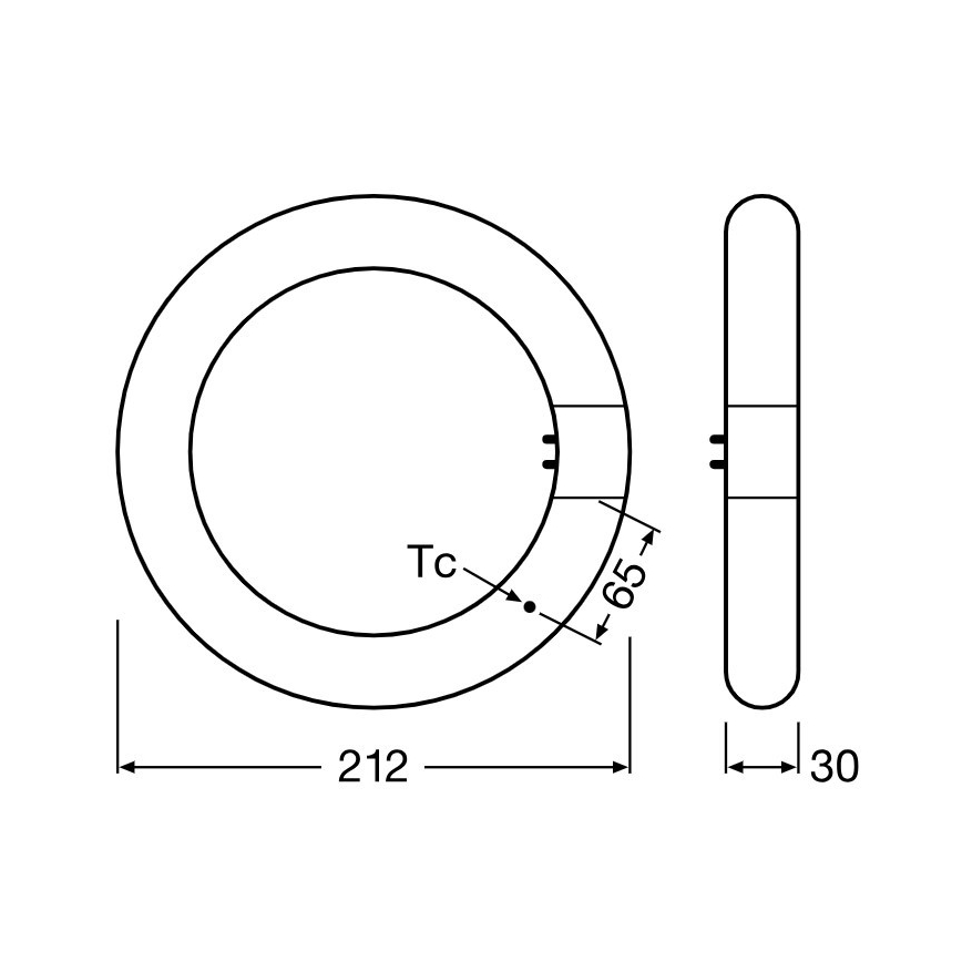 Tube fluorescent LED SUBSTITUBE T9 G10q/12W/230V 4000K d. 21,2 cm - Osram