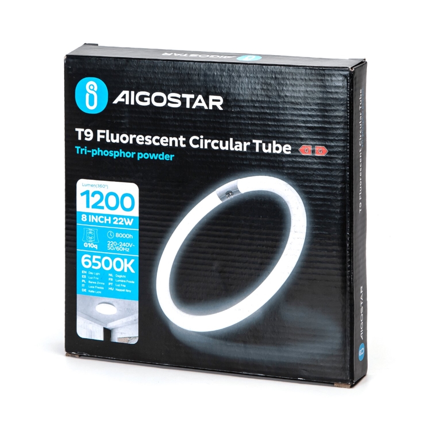 Tube fluorescent T9 G10Q/22W/230V 6500K - Aigostar