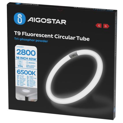 Tube fluorescent T9 G10q/40W/230V 6500K - Aigostar