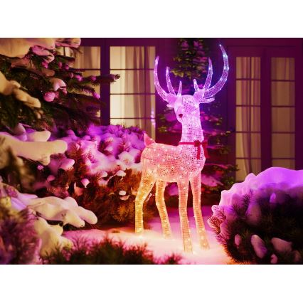 Twinkly - LED RGBW dimmable renne de Noël d'extérieur REINGEERS 250xLED IP44 Wi-Fi