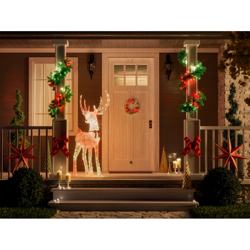 Twinkly - LED RGBW dimmable renne de Noël d'extérieur REINGEERS 250xLED IP44 Wi-Fi