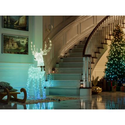 Twinkly - LED RGBW dimmable renne de Noël d'extérieur REINGEERS 250xLED IP44 Wi-Fi