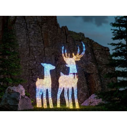 Twinkly - LED RGBW dimmable renne de Noël d'extérieur REINGEERS 250xLED IP44 Wi-Fi