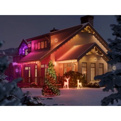 Twinkly - LED RGBW dimmable renne de Noël d'extérieur REINGEERS 250xLED IP44 Wi-Fi