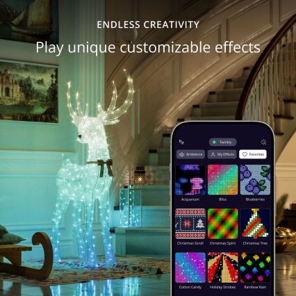 Twinkly - LED RGBW dimmable renne de Noël d'extérieur REINGEERS 250xLED IP44 Wi-Fi