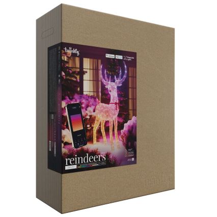 Twinkly - LED RGBW dimmable renne de Noël d'extérieur REINGEERS 250xLED IP44 Wi-Fi