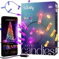 Twinkly - LED RGB à intensité variable guirlande de Noël CANDIES 200xLED 14 m USB Wi-Fi
