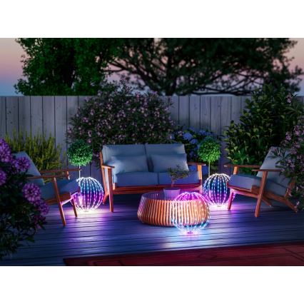Twinkly - Décoration d'extérieur LED RGBW dimmable SPHERE, 210 LEDs, IP44, Wi-Fi