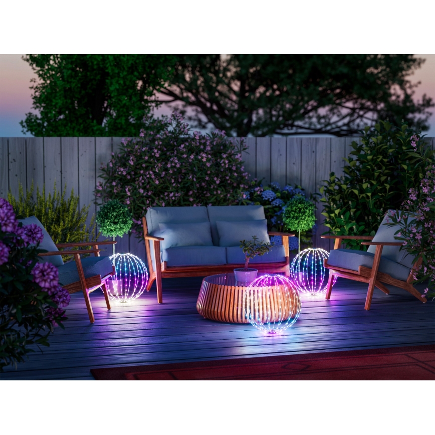 Twinkly - Décoration d'extérieur LED RGBW dimmable SPHERE, 210 LEDs, IP44, Wi-Fi