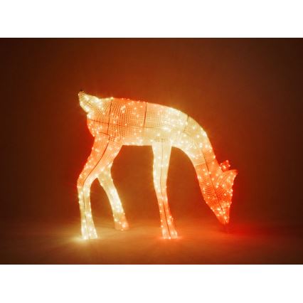 Twinkly - Renne de Noël RGBW d'extérieur à intensité variable 160xLED IP44 Wi-Fi