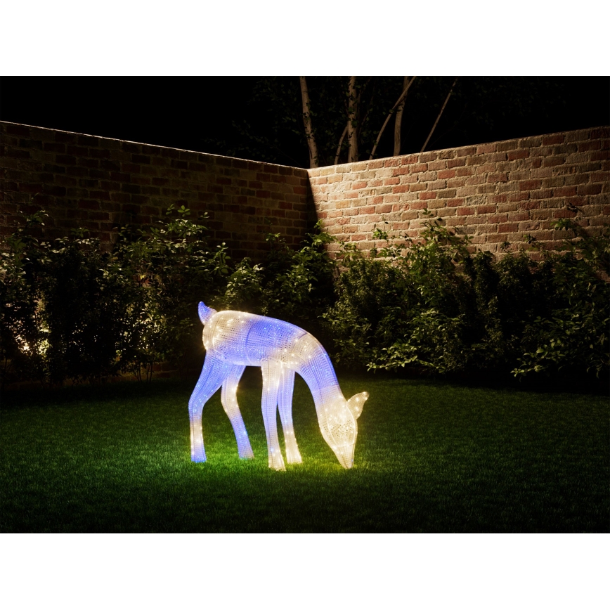 Twinkly - Renne de Noël RGBW d'extérieur à intensité variable 160xLED IP44 Wi-Fi